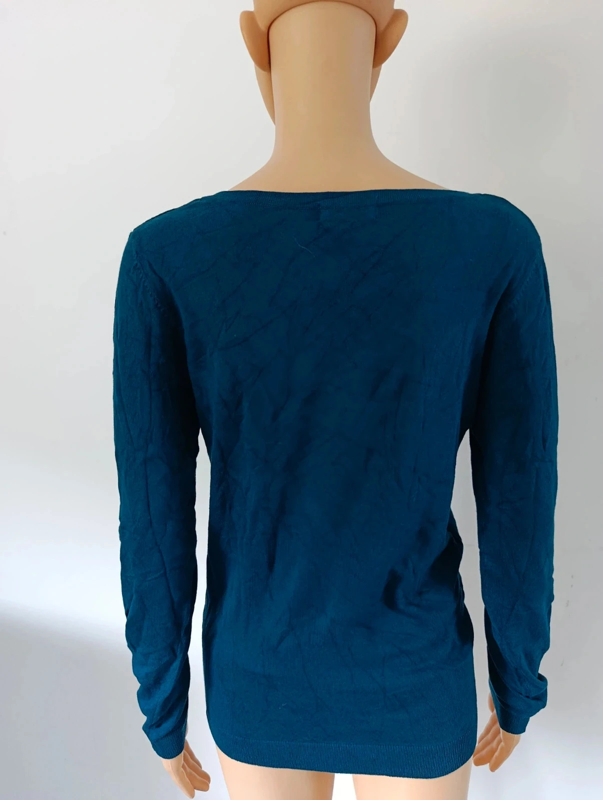 Jersey fino Cache Cache azul petróleo con cuello en V con cadena decorativa T. S/M – photo 7